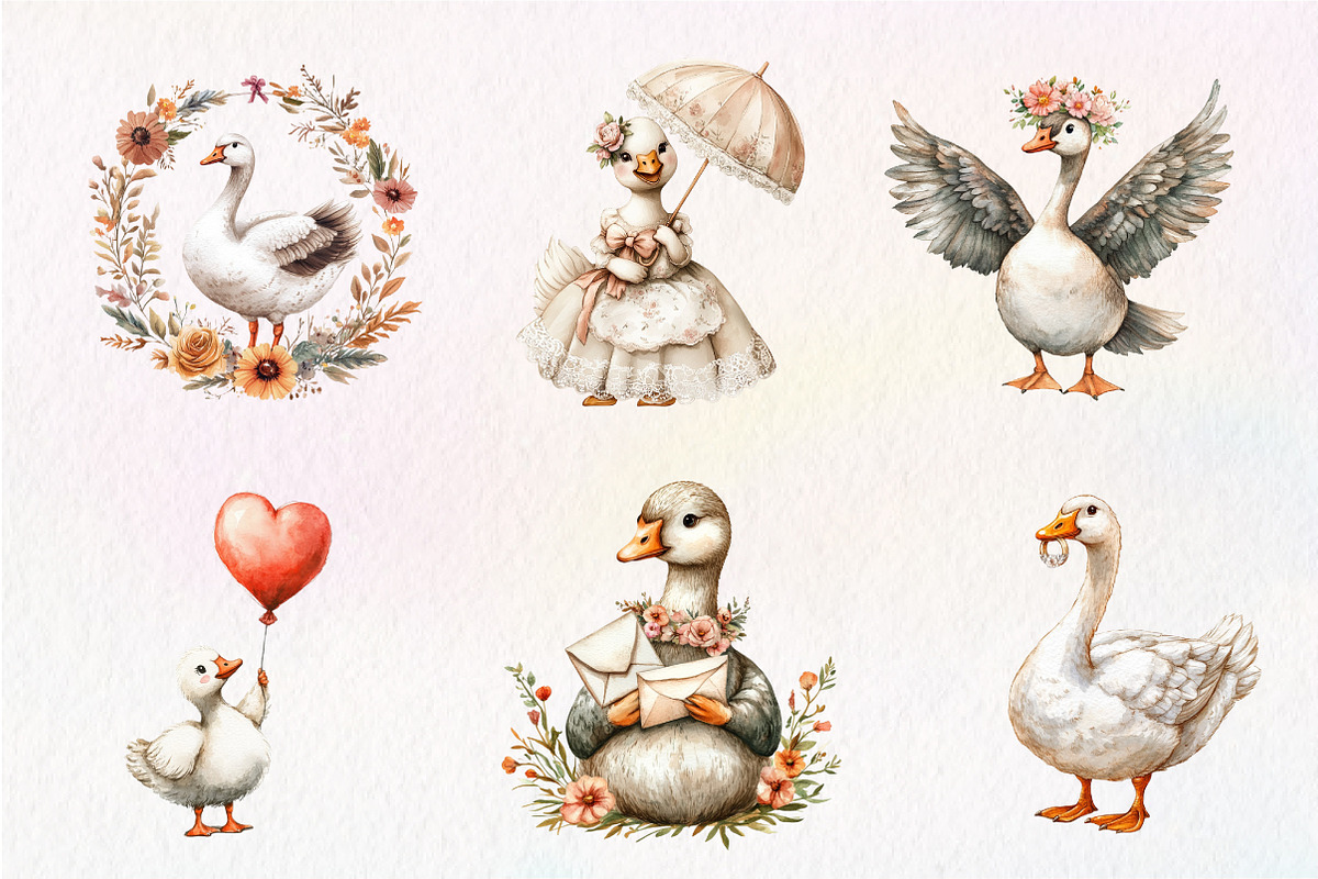 Wedding Goose Clipart, an Illustration by CreationArt (Photo 6 of 9)