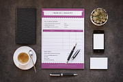 Simple Invoice Template-V296, a Stationery Template by Template Shop (Thumbnail 1 of 2)