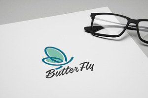 Butter Fly Logo Template