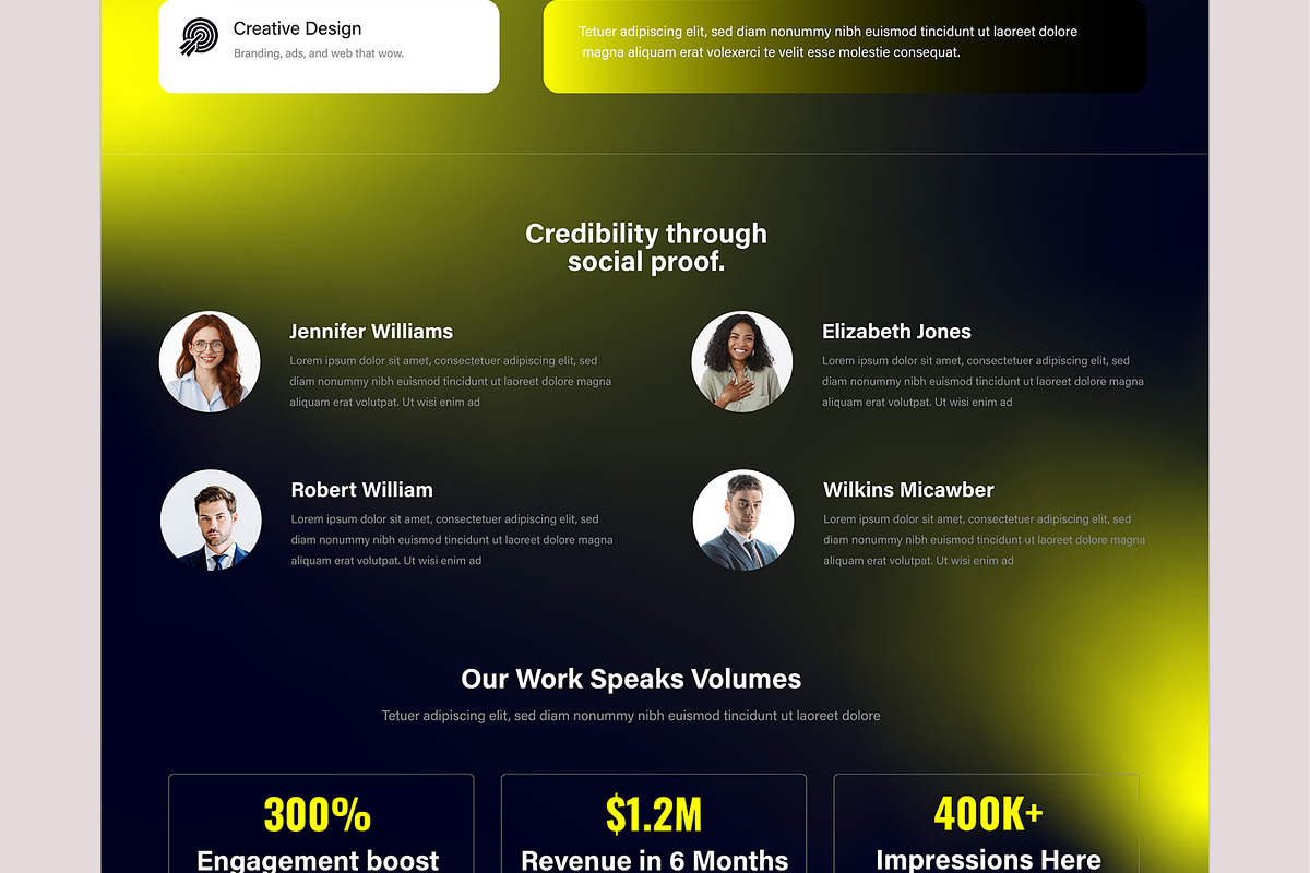 Marketing Agency Landing Page Design, a Landing Page Template by MightyDesign (Photo 5 of 9)