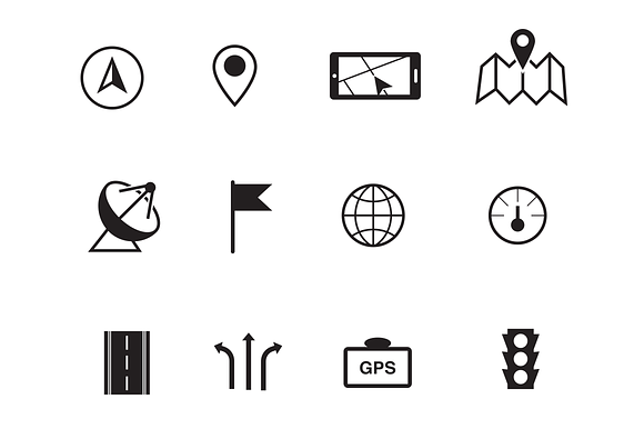 12 Gps And Navigation Icons