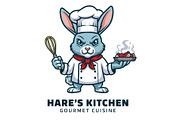 Hare’s Kitchen Gourmet Chef Logo, an Animal Illustration by Izdihaar_Studio (Thumbnail 2 of 3)