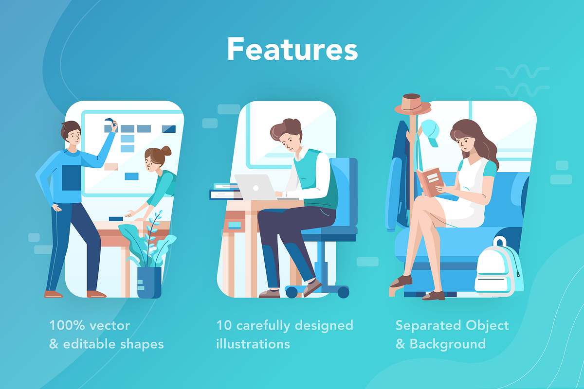 Larissa : Work Illustration Kit, a Templates & Theme by Designspace (Photo 3 of 7)