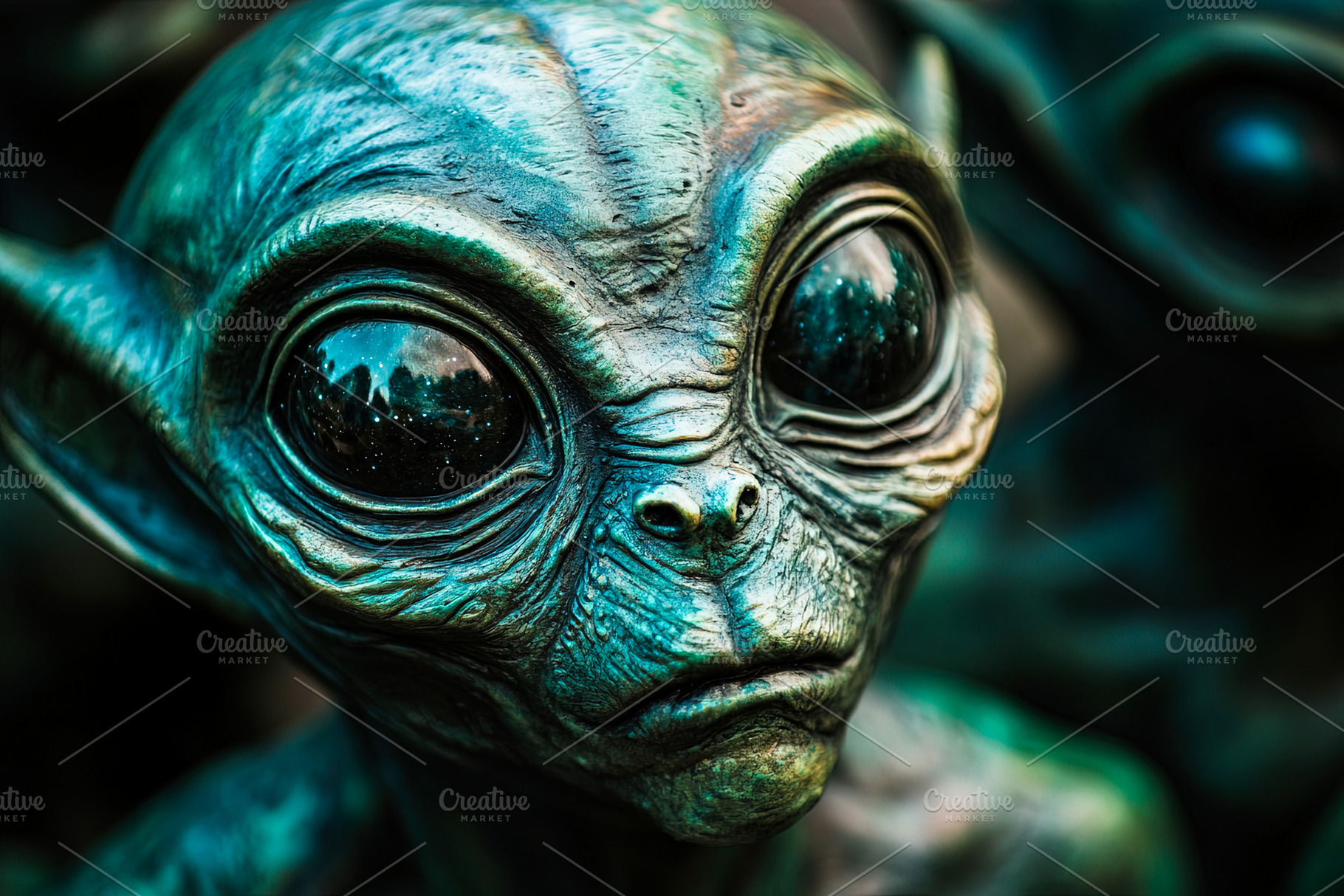 Alien Face Sculpture, an Abstract Photo by Ales Munt
