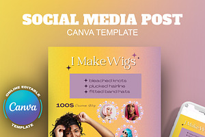 Wig Flyer Social Media Flyer DIY