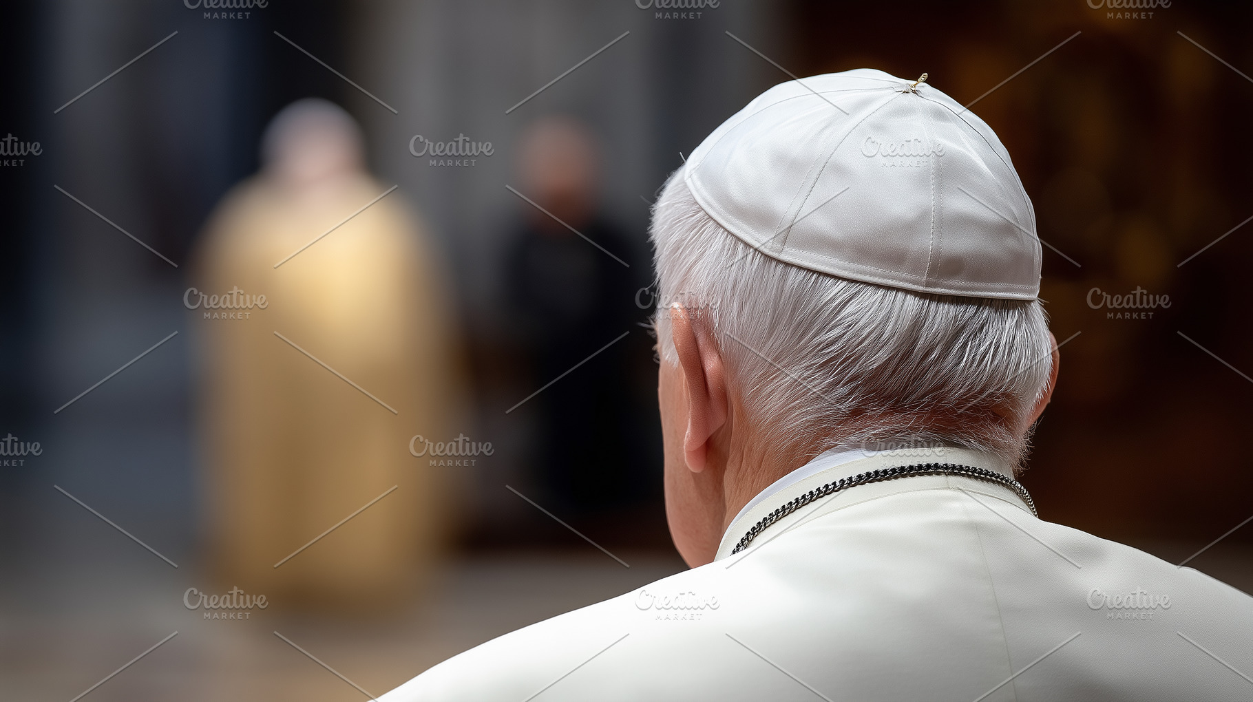 Rear view on a clergyman standing in, a Person Photo by MistyDay