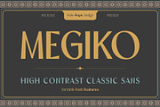 Megiko | High Contrast Classic Font, a Sans Serif Font by Hole Hope Design (Thumbnail 1 of 10)