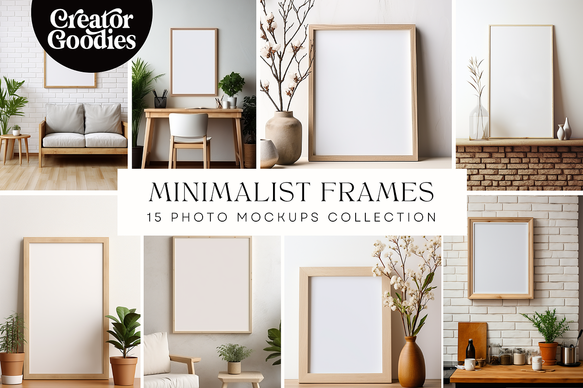 Minimalist Frames Poster Mockups, a Merchandise Mockup by Creator Goodies (Photo 1 of 3)