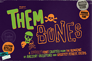 Them Bones: A Novelty Halloween Font, a Font by Wingsart Studio (Thumbnail 1 of 16)