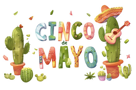 Cinco de Mayo concept - symbols
