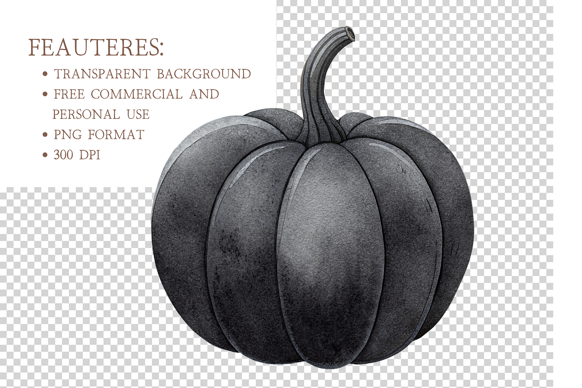 Fall Pumpkin Clipart PNG, an Object Illustration by MockupWizard (Photo 4 of 5)
