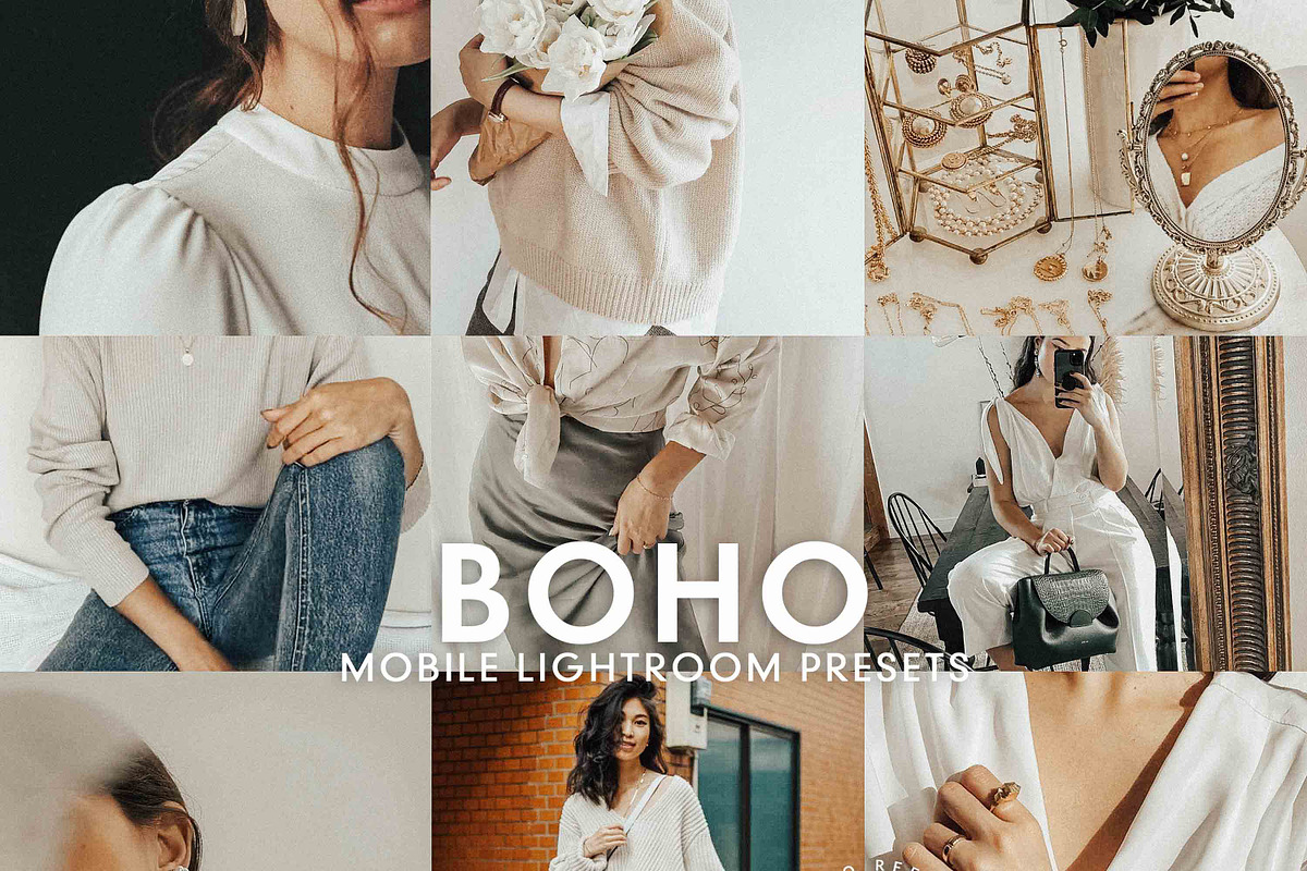 5 BOHO MOBILE LIGHTROOM PRESETS, an Action Add-On by STUDIO REFINERY (Photo 1 of 9)