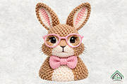 Faux Yarn Crochet Easter Bunny PNG, an Illustration by Craft Nest (Thumbnail 1 of 4)