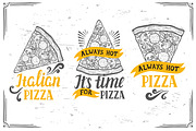Pizza logo, food illustration, a Food Illustration by SpaceDuck (Thumbnail 2 of 2)
