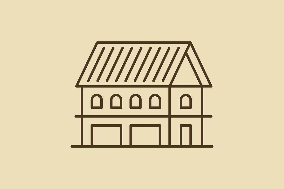 Type of Barns Line Set, an Outline Icon by Buqancreative (Photo 2 of 10)
