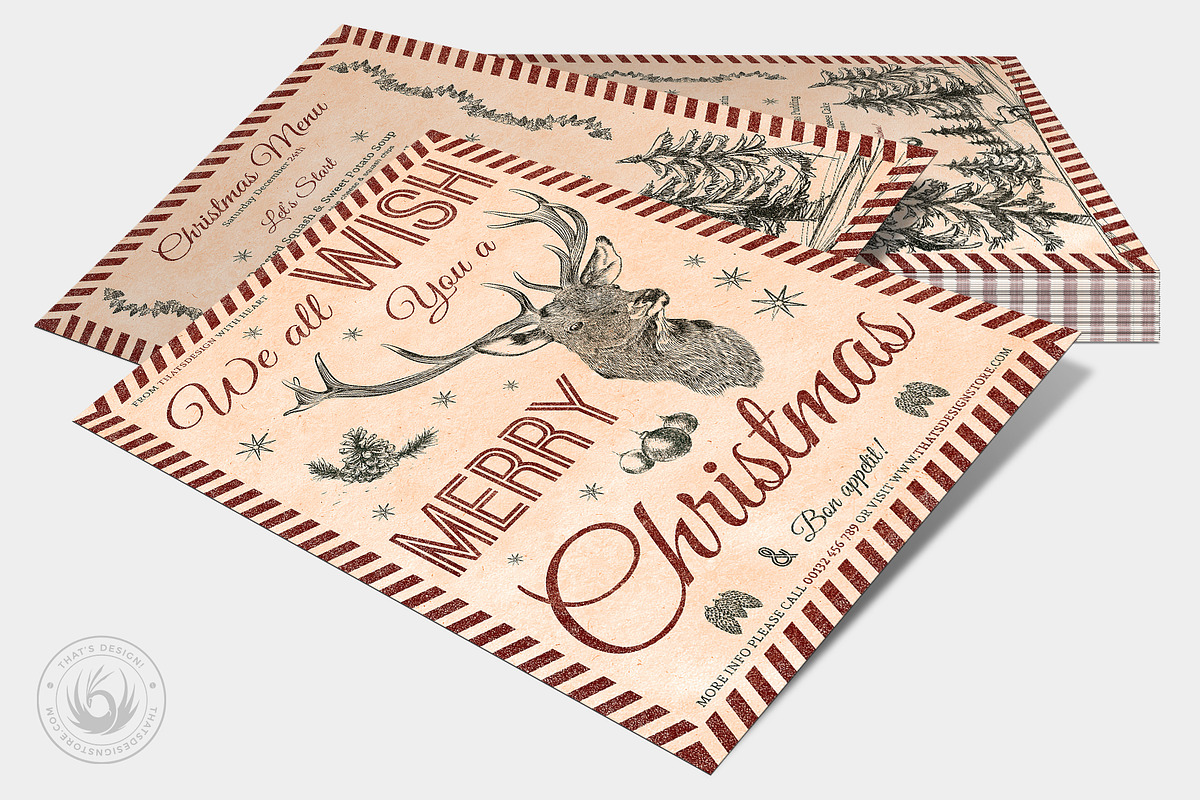 Christmas Menu Template V8, a Flyer Template by ThatsDesignArt (Photo 6 of 7)