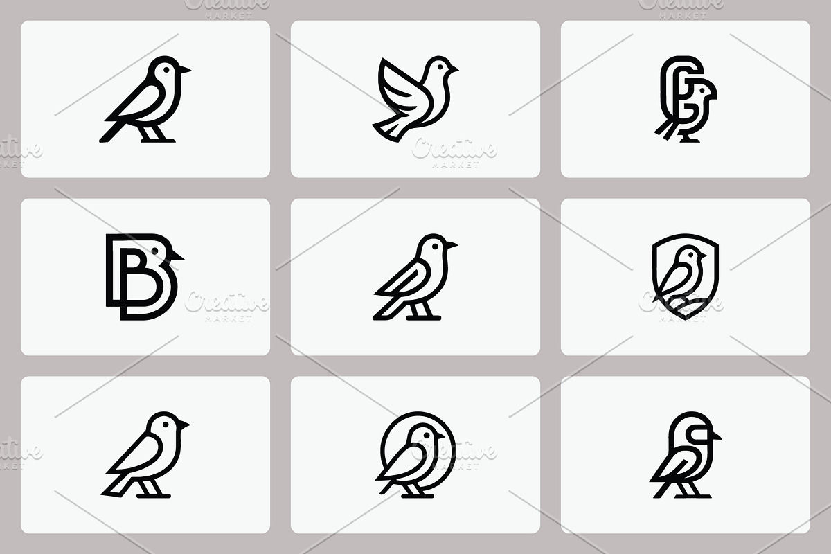 Bird Logo Design Concepts Collection, a Branding & Logo Template by Vectorium Studio (Photo 2 of 2)