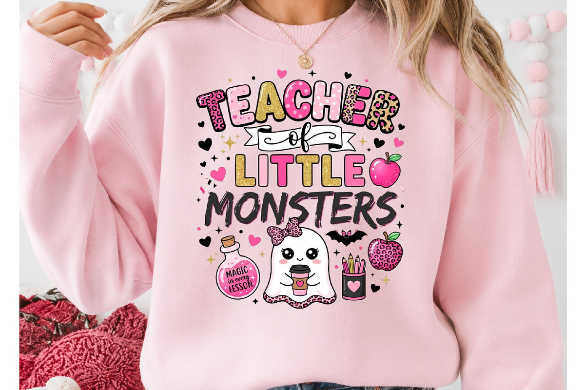 Teacher Little Monsters Halloween, a Seasonal Illustration by DreamCafeArt (Photo 2 of 7)