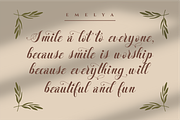 Emelya - Elegant Calligraphy Font, a Script Font by Idea Studio (Thumbnail 4 of 11)