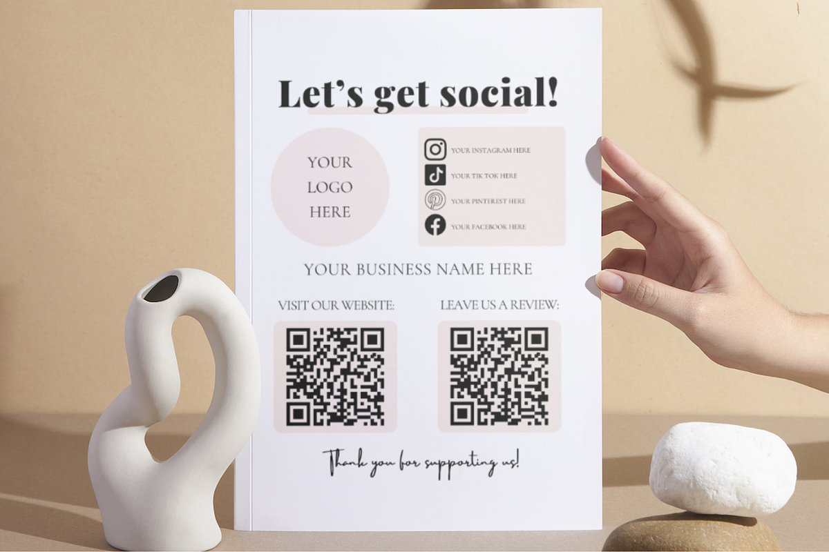 Let's get social Canva Template, a Templates & Theme by Digital By Nikoleta (Photo 2 of 9)