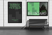 Billboard in Subway Station Mockup, an Advertising Mockup by Unerispace (Thumbnail 5 of 5)