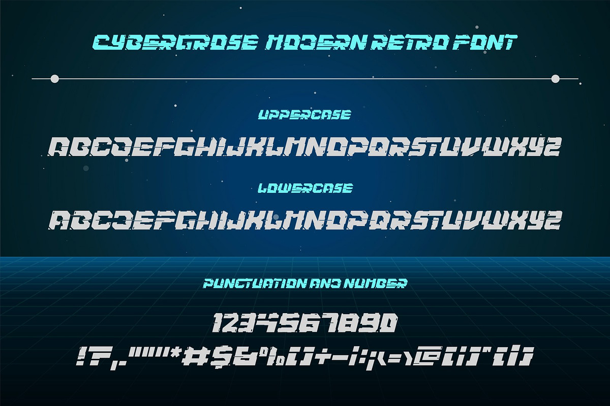 Cybergrose - Cyberpunk Display Font, a Sans Serif Font by Annora Studio (Photo 14 of 17)