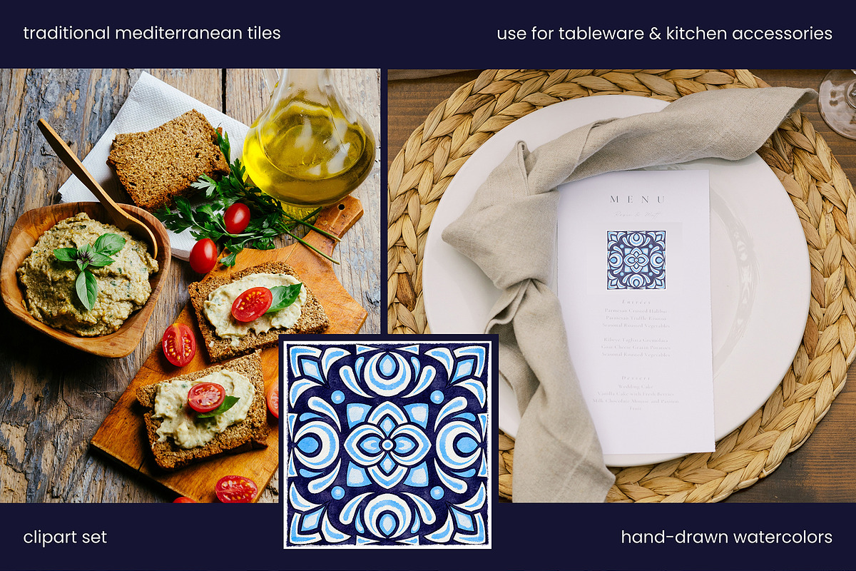Traditional Mediterranean Tiles SET1, an Object Illustration by ilonitta (Photo 7 of 9)