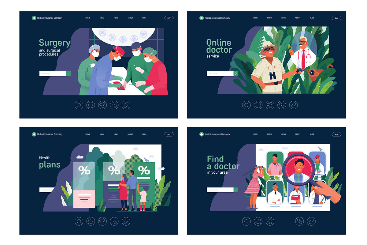 Part 2 Medical website illustrations, a Healthcare Illustration by Grivina's shop (Photo 22 of 37)