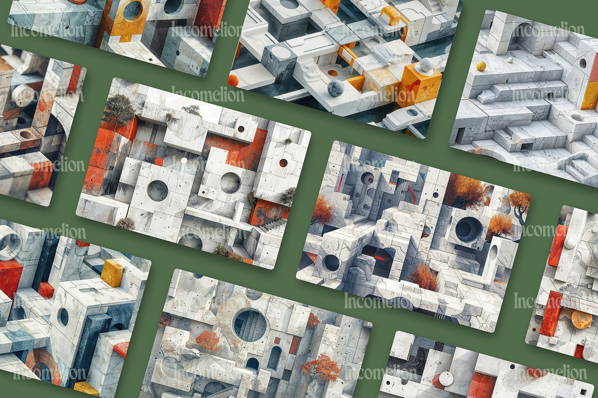 38 Geometric Concrete Backgrounds, a Background Graphic by Incomelion (Photo 3 of 11)