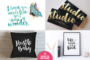 Bonjour! Typeface with Extras, a Script Font by Nicky Laatz (Thumbnail 4 of 5)
