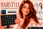Photoshop Hairstyle Stamp Brushes, a Brush Add-On by sundrameda (Thumbnail 1 of 6)