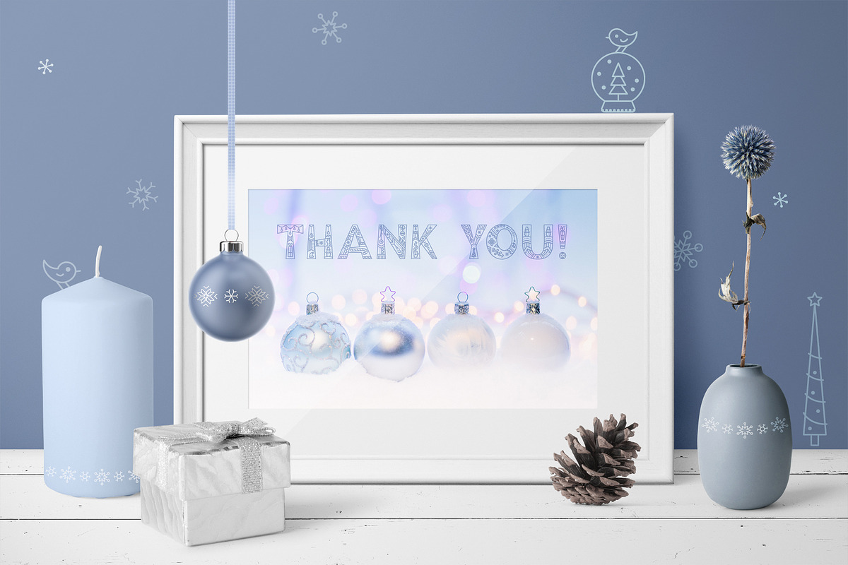 CHRISTMAS font ❆ clipart ❆ patterns, a Symbol Font by MaljukArt (Photo 11 of 11)