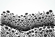 60 Daisy Flower Field Silhouette, a Seasonal Illustration by Amazin_art (Thumbnail 3 of 35)