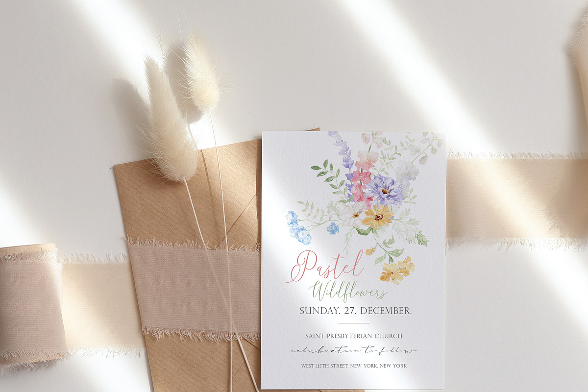 Watercolor Flower -PASTEL WILDFLOWER, a Decorative Illustration by Beigetime (Photo 4 of 15)