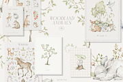 Woodland Animals Watercolor Forest, an Animal Illustration by Kreker Kate (Thumbnail 2 of 12)