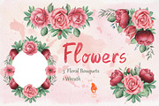 Flowers, Handpainted Watercolor, a Decorative Illustration by SquirrelStudio (Thumbnail 3 of 5)
