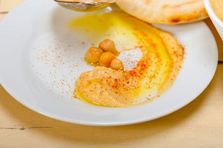 Hummus with pita bread, a Food & Drink Photo by keko64