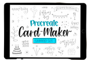 Procreate Card Maker Stamp Set, a Brush Add-On by Blue Strawberry Studio (Thumbnail 1 of 4)