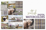 Scottish Digital Watercolors, a Texture Graphic by rileyBgraphics (Thumbnail 1 of 8)