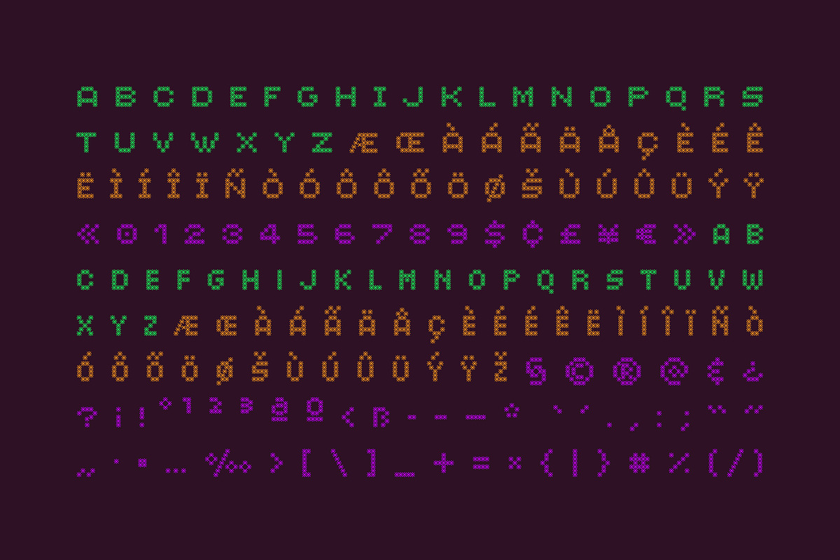 Kiriko – Layered Pattern Font, a Font by Kevin Foley Fonts (Photo 12 of 13)