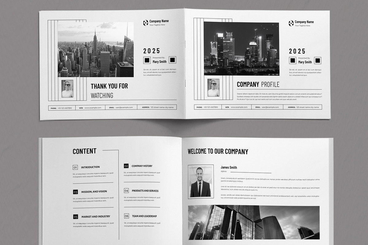 Company Profile Template Layout, a Brochure Template by ContestDesign (Photo 2 of 5)
