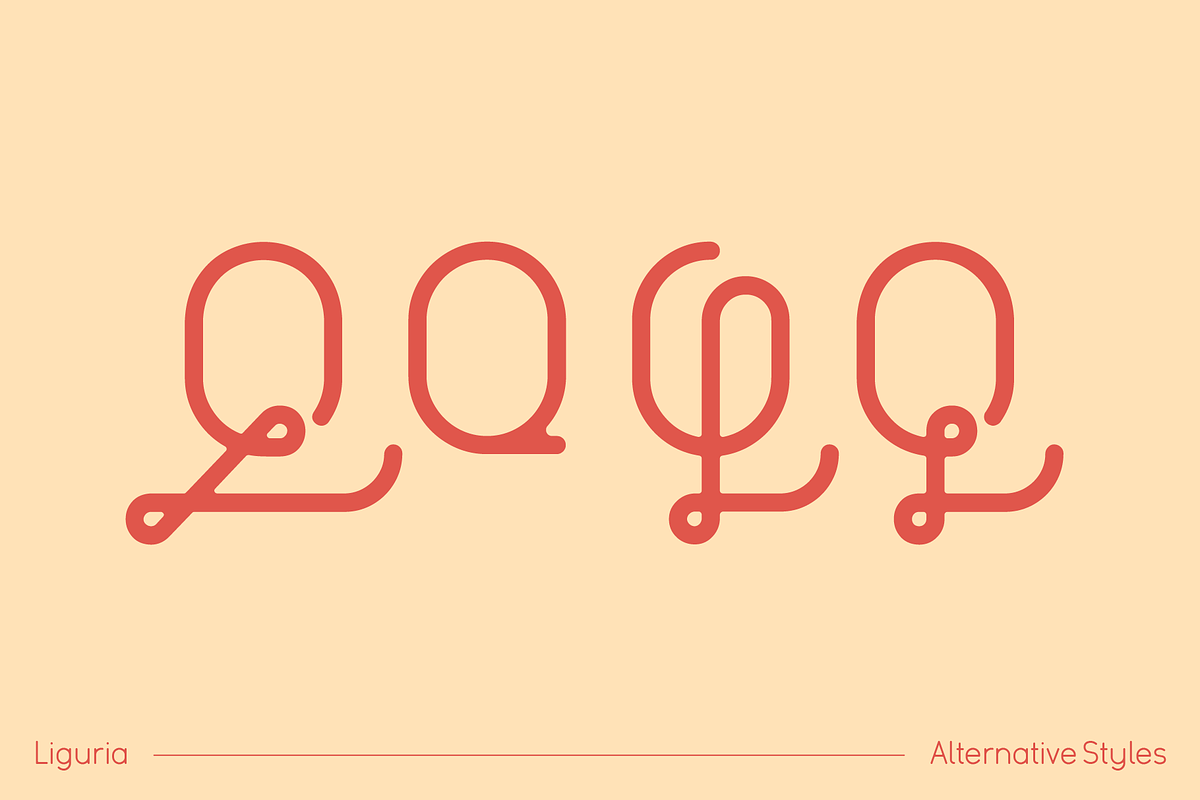Liguria – Playful, Monoline Typeface, a Sans Serif Font by SO SAVOURY (Photo 5 of 9)