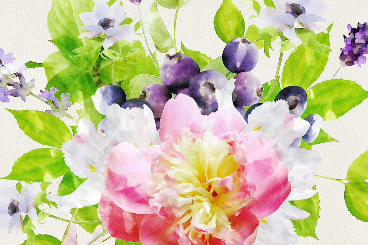 Watercolor Flowers, an Illustration by TheSeventhDesire (Photo 5 of 6)