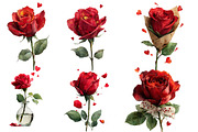 Valentine Rose clipart, an Illustration by Designworld (Thumbnail 2 of 4)