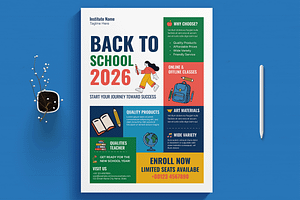 Back to School Flyer, a Flyer Template by MightyDesign