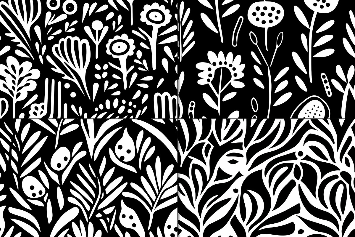 20 Seamless B/W Matisse-inspired Set, a Pattern Graphic by Nordic Design (Photo 8 of 9)
