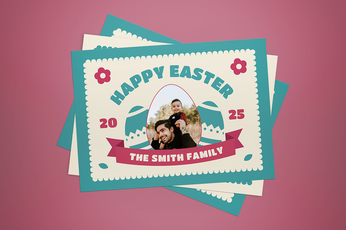 Easter Greeting Card, a Card Template by graphicook (Photo 1 of 3)