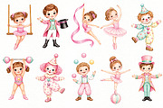 Watercolor Circus Animals, an Animal Illustration by Villa 11 Estudio (Thumbnail 2 of 8)