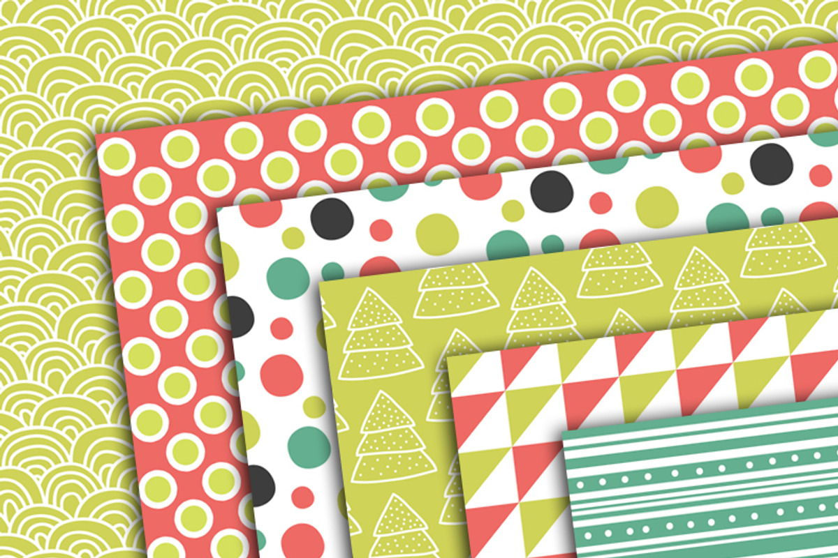Christmas Patterns Digital Paper preview 3