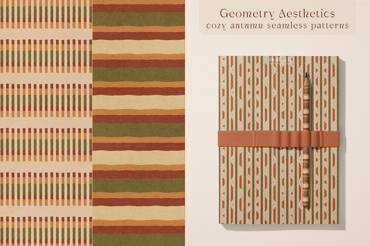 Cozy Geometric Seamless Patterns Set, a Pattern Graphic by Olya Haifisch (Photo 5 of 7)